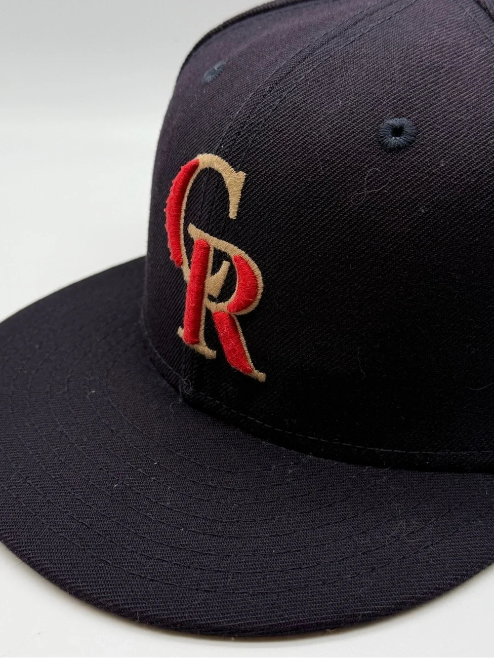 MLB Colorado Rockies Navy Red Cream Patch Cap
